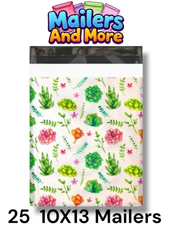 Other - 25 10X13 Poly Mailers Succulents  Shipping Envelopes PRICE IS FIRM
